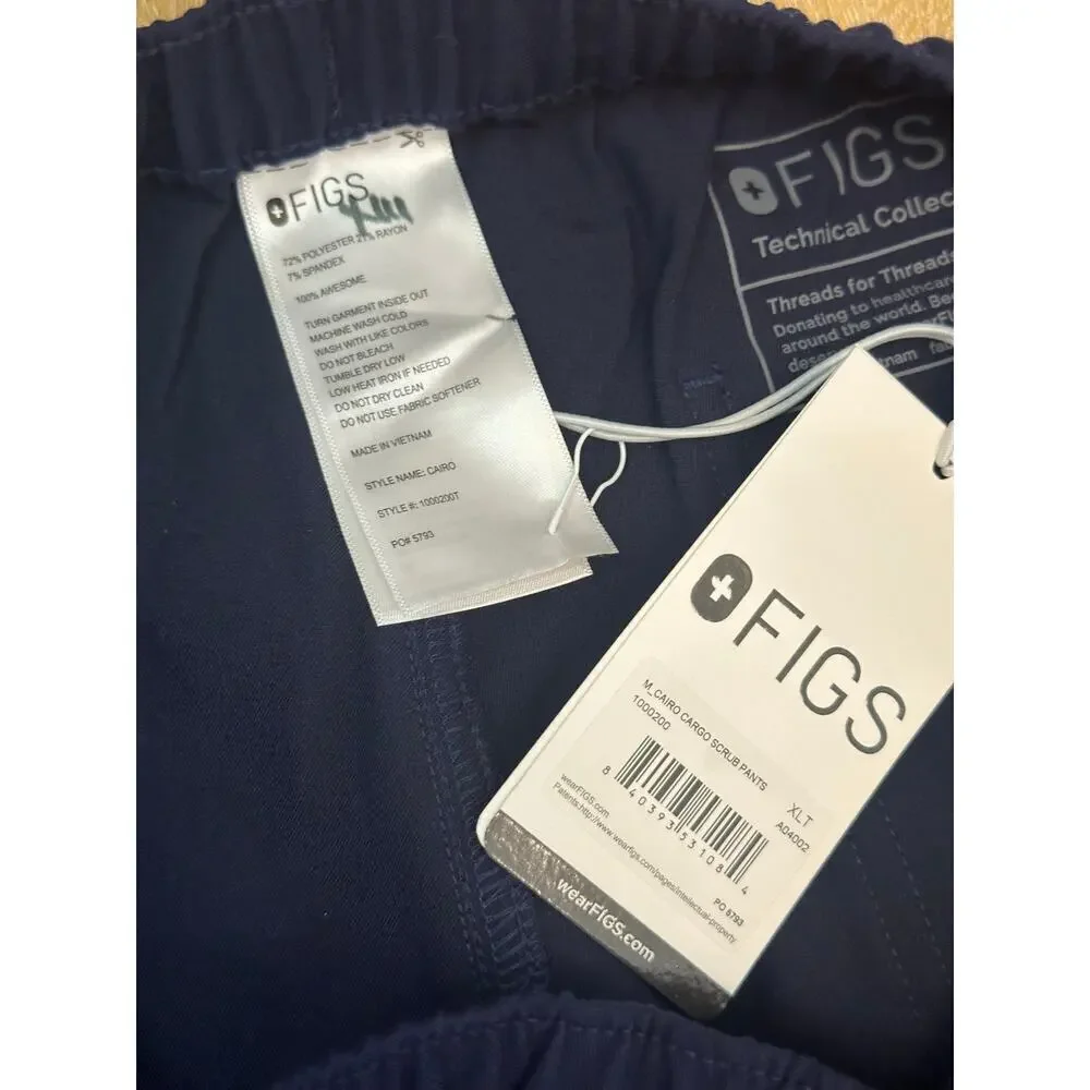 NWT‎ Figs Tansen Jogger Scrub Pants NAVY BLY XL Tall